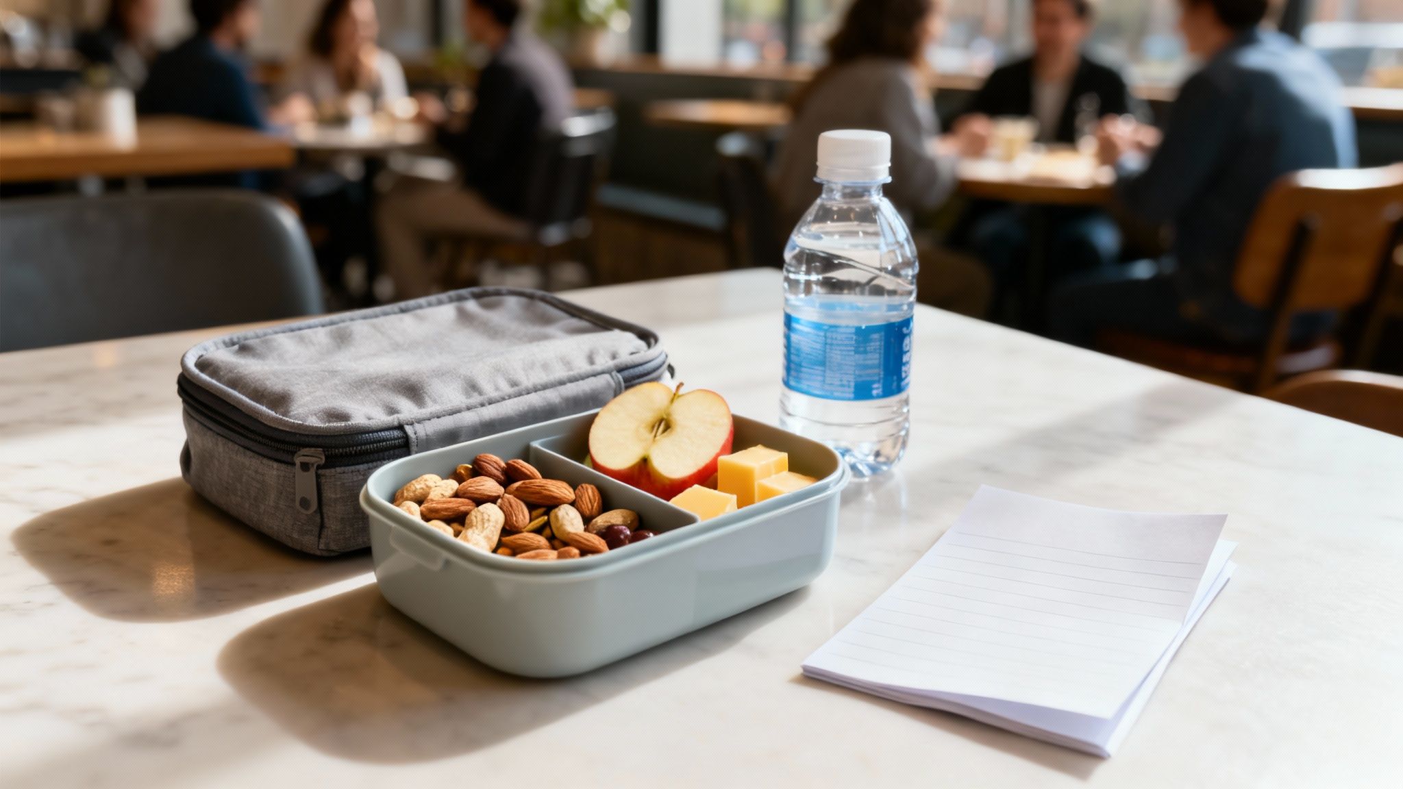Des personnes partageant un repas sain et convivial