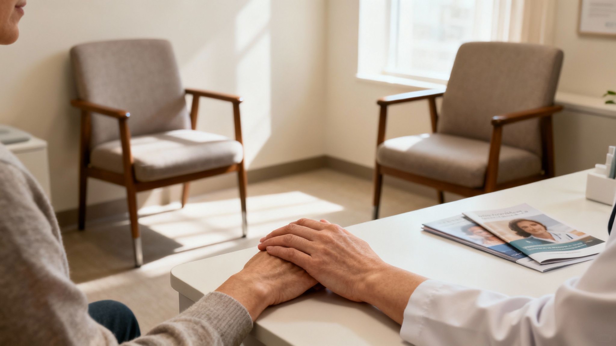 Personne recevant du soutien pendant une période difficile