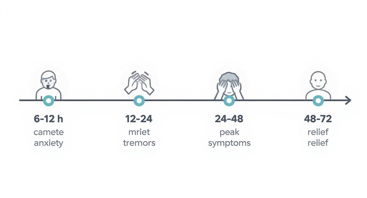 Infographic about symptome sevrage alcool