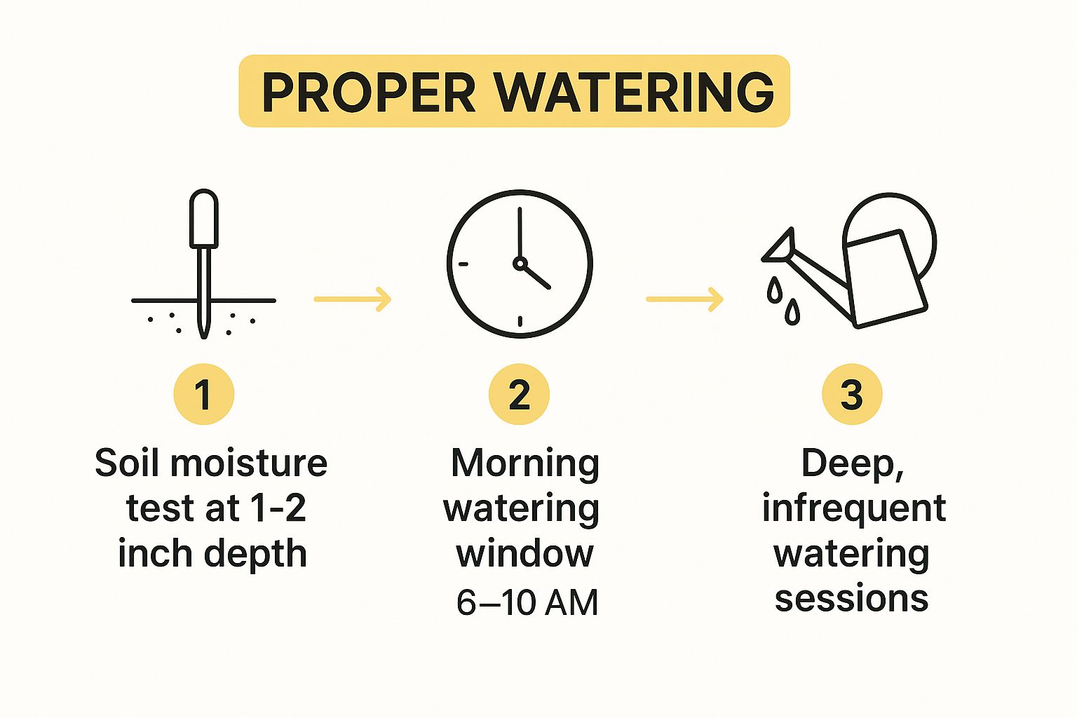 Infographic showing key data about Proper Watering Techniques