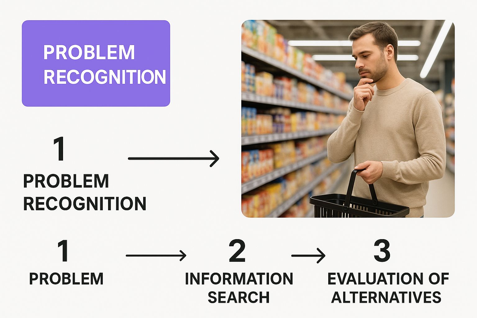 Infographic about consumer decision process