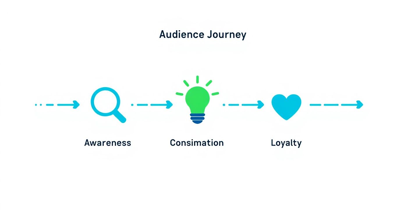 Infographic about how to develop content strategy