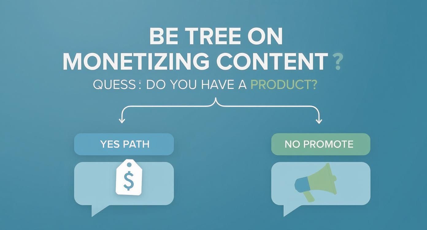 Infographic about how to monetize content