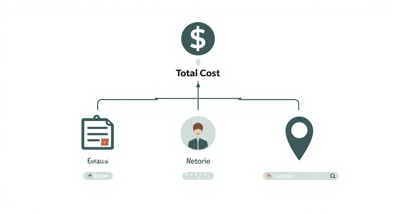 Infographic about social media manager costs