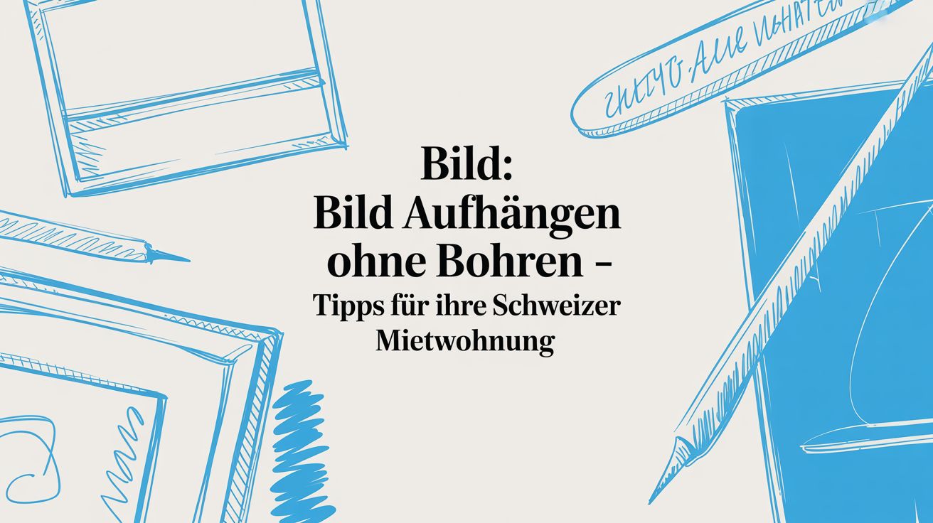Bild aufhängen ohne Bohren – Tipps für Ihre Schweizer Mietwohnung