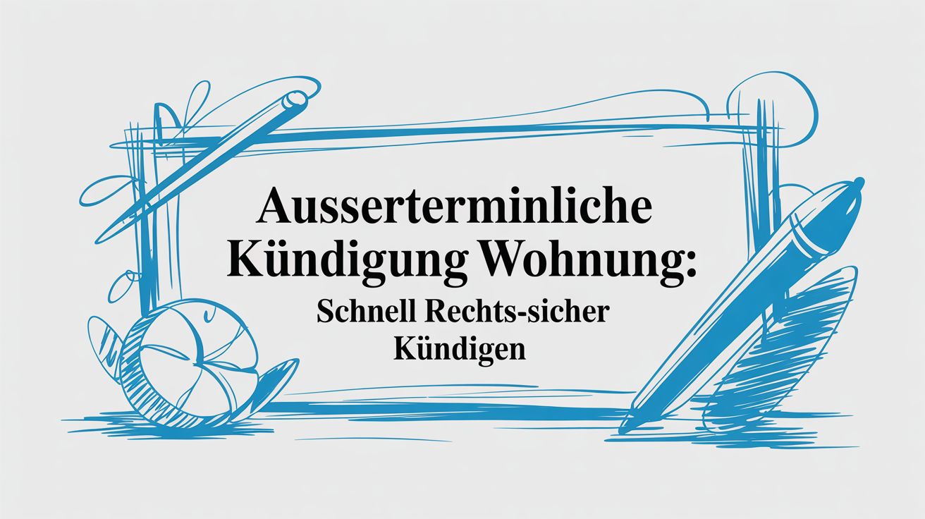 Ausserterminliche Kündigung Wohnung: Schnell rechtssicher kündigen