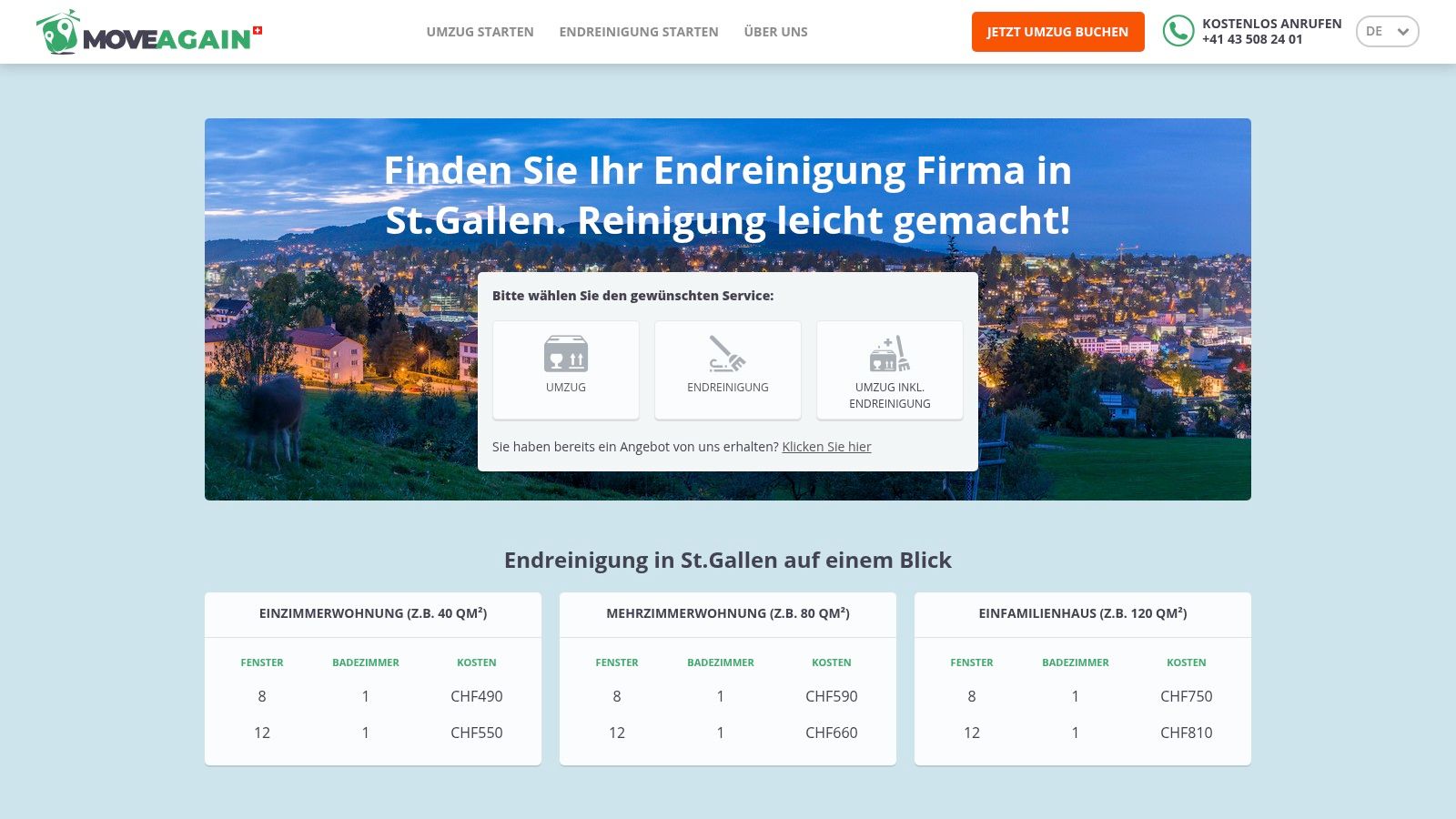 MoveAgain – Umzugsreinigung St. Gallen