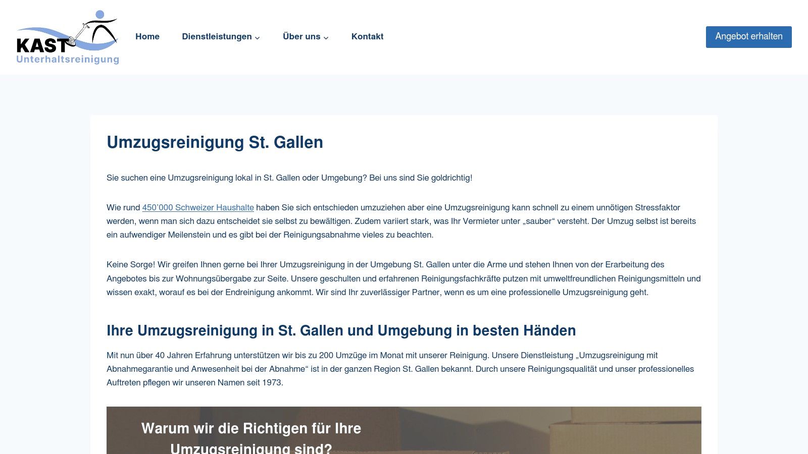 KASTAG – Umzugsreinigung St. Gallen