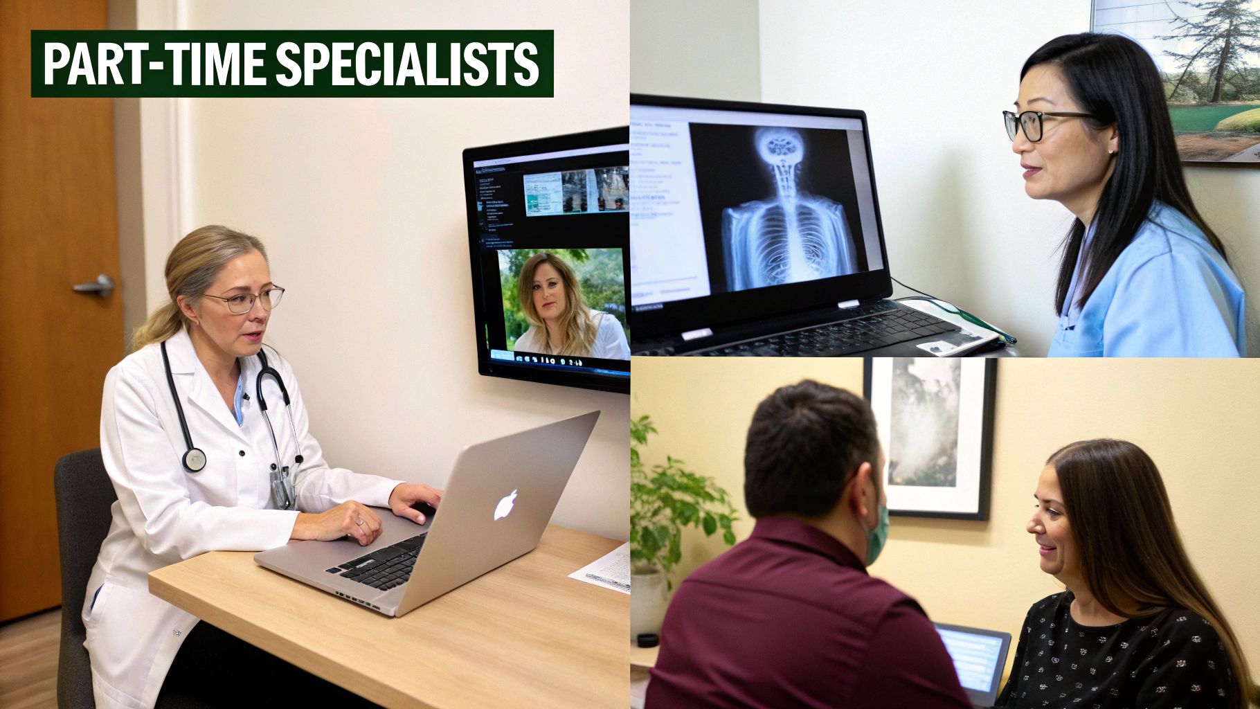 Clinic setting with part time pediatrician