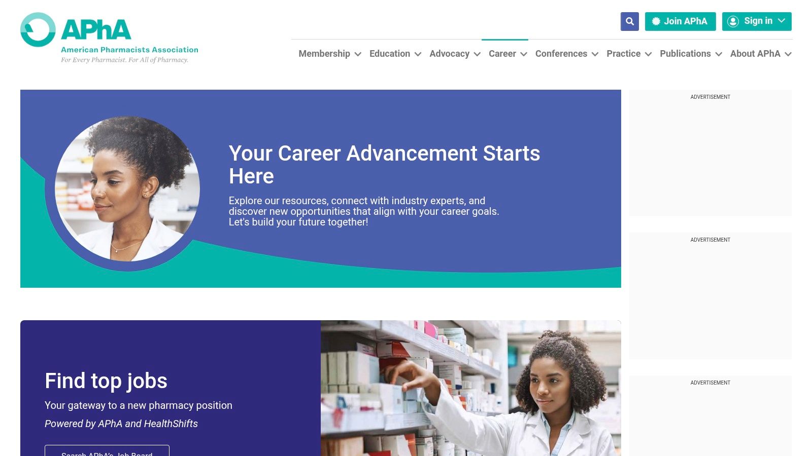 APhA Career Center (American Pharmacists Association)