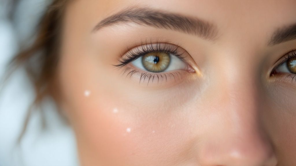 A doctor explaining Botox treatment areas on a patient's face.