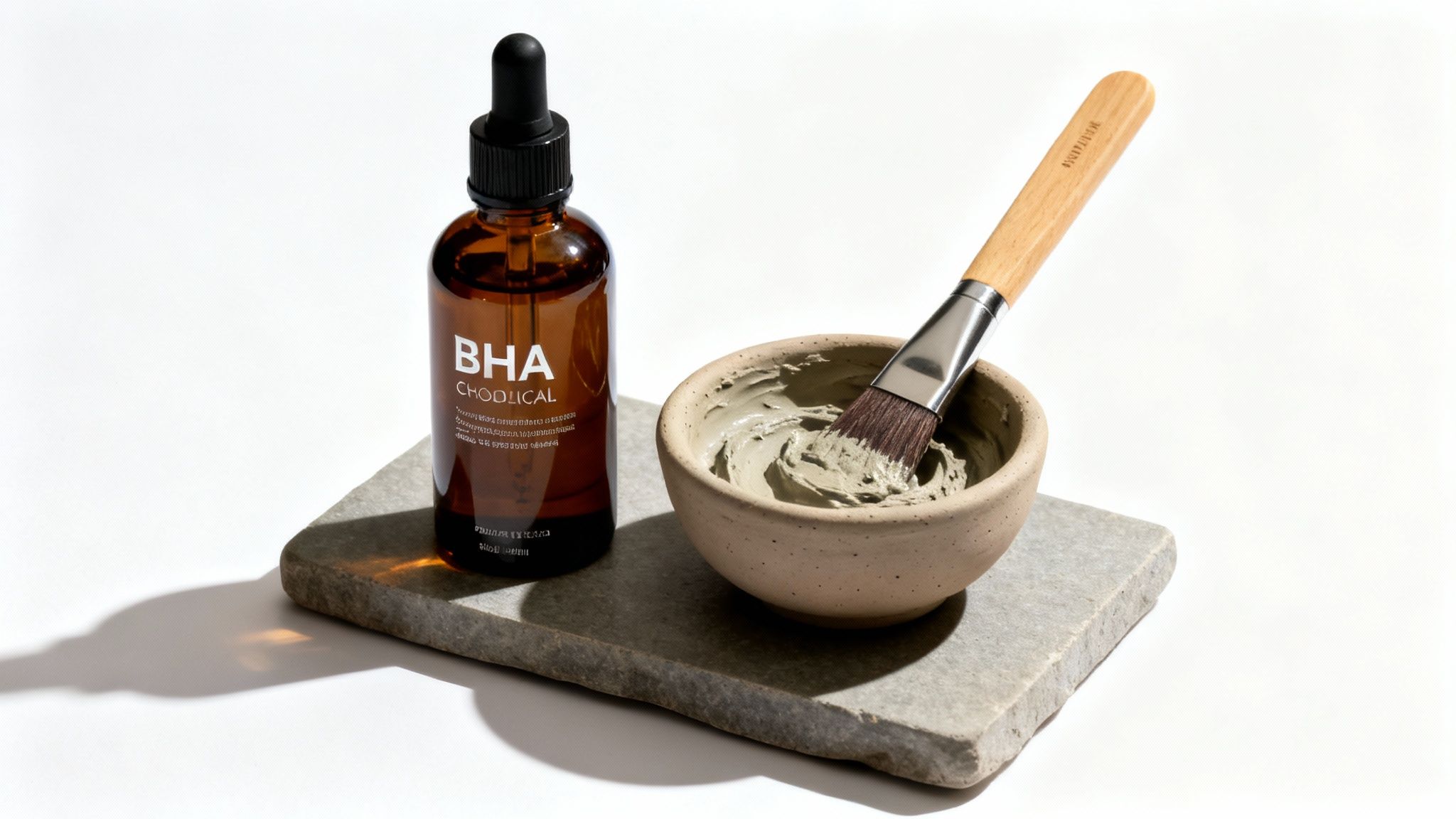 A skincare product being applied with a small brush.