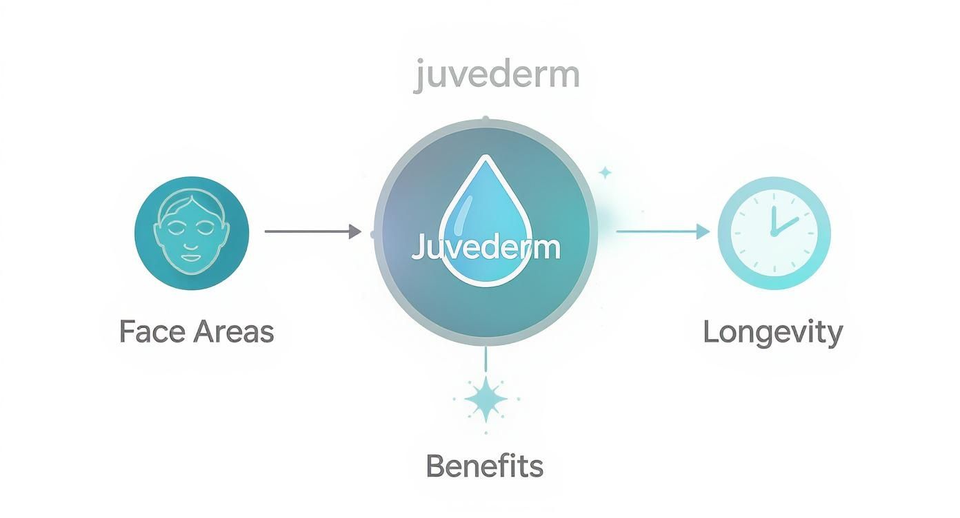 Infographic about juvederm filler types
