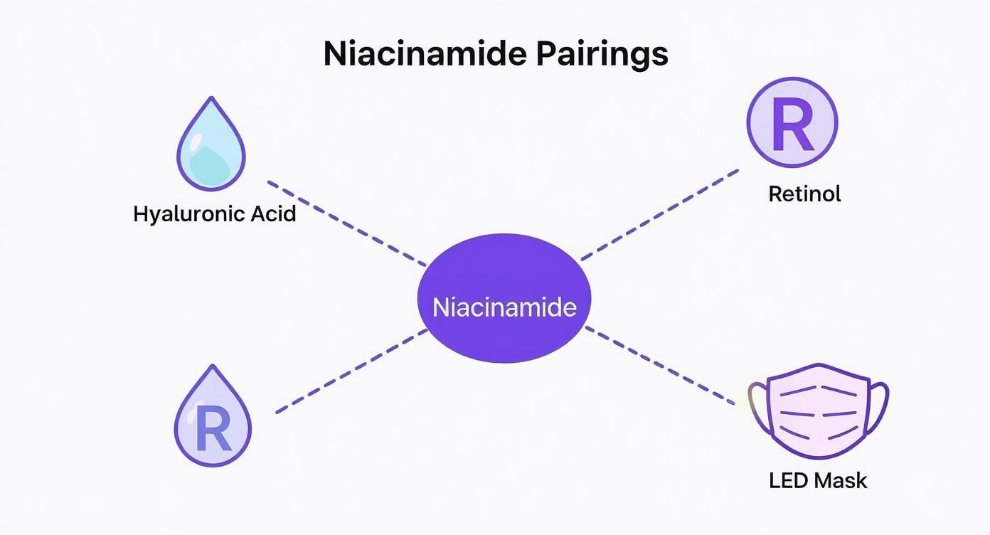 Infographic about what is niacinamide good for