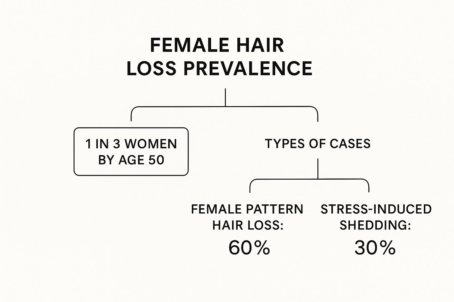 Infographic about hair loss treatment for women