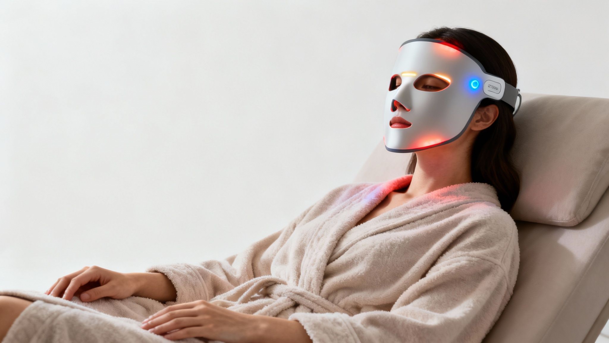 Woman using a BARB N.P. Facial Mask