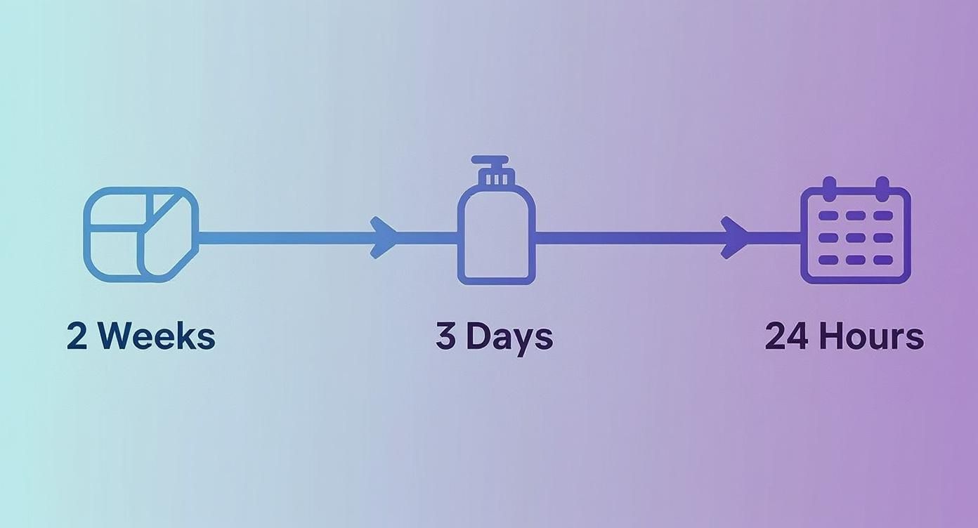 Infographic about prep for botox