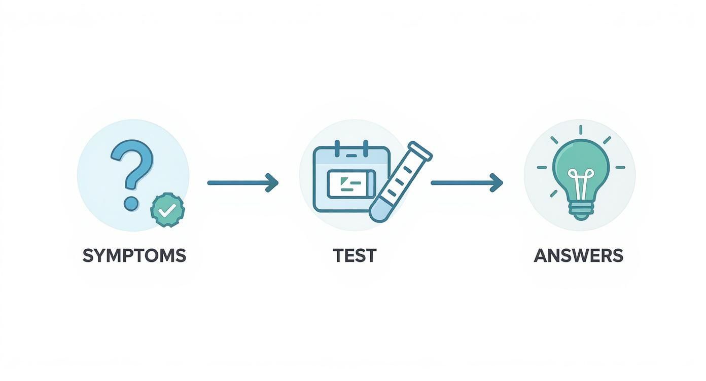Infographic about allergy test at home