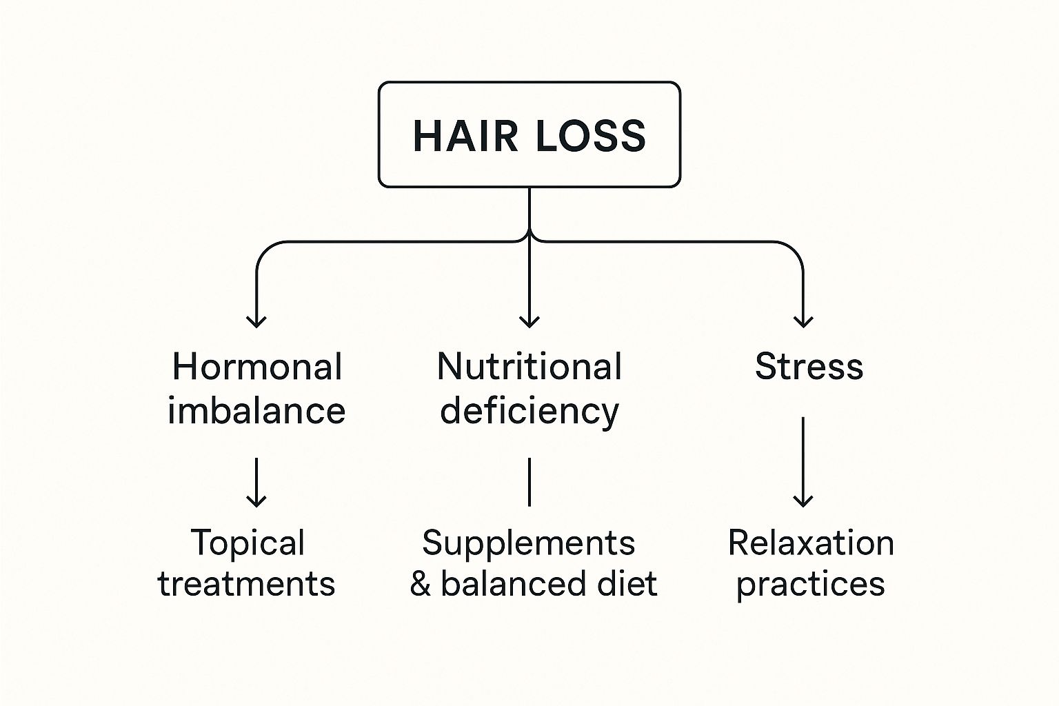 Infographic about hair loss solutions for women