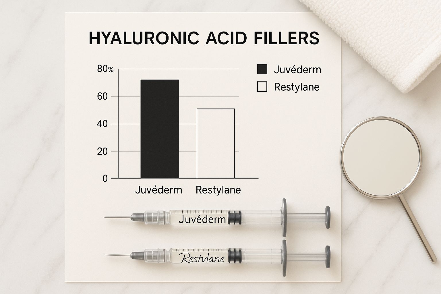 Infographic about best fillers for smile lines