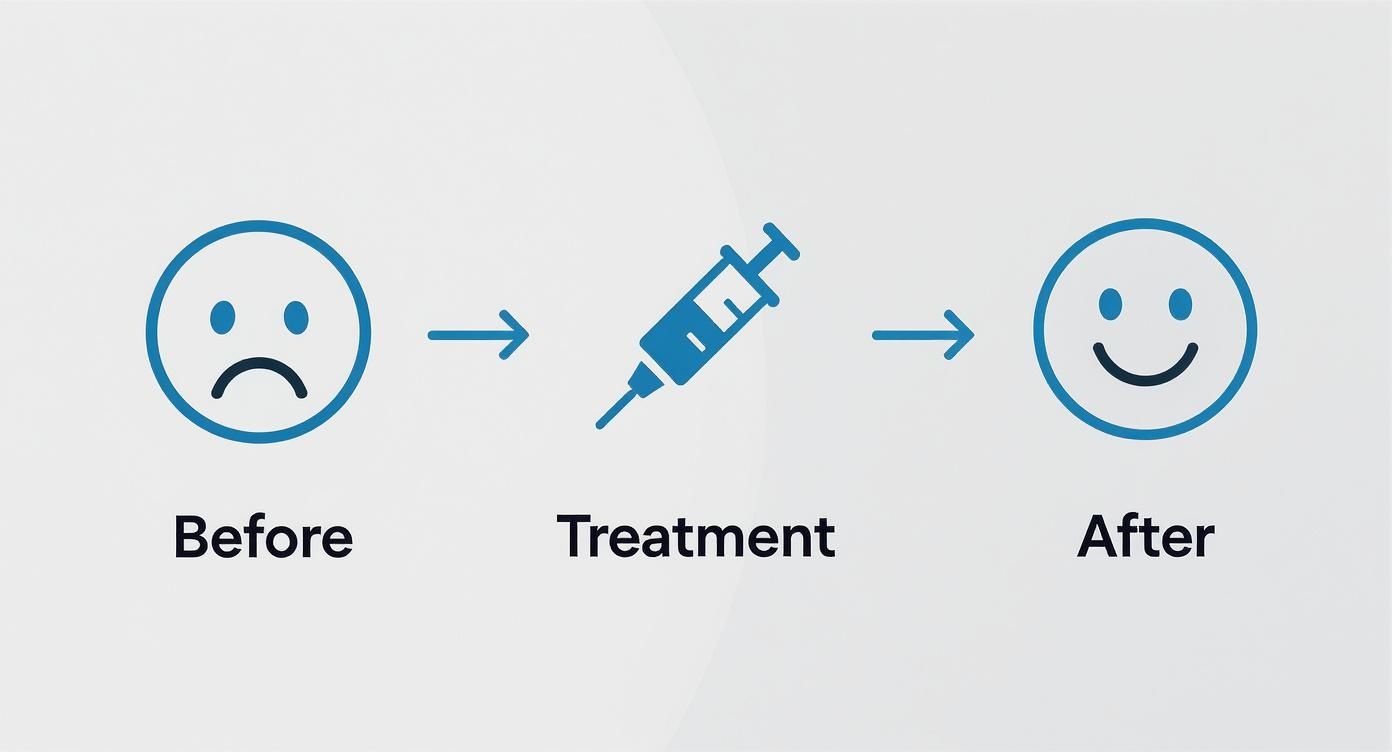 Infographic about cheek filler before and after