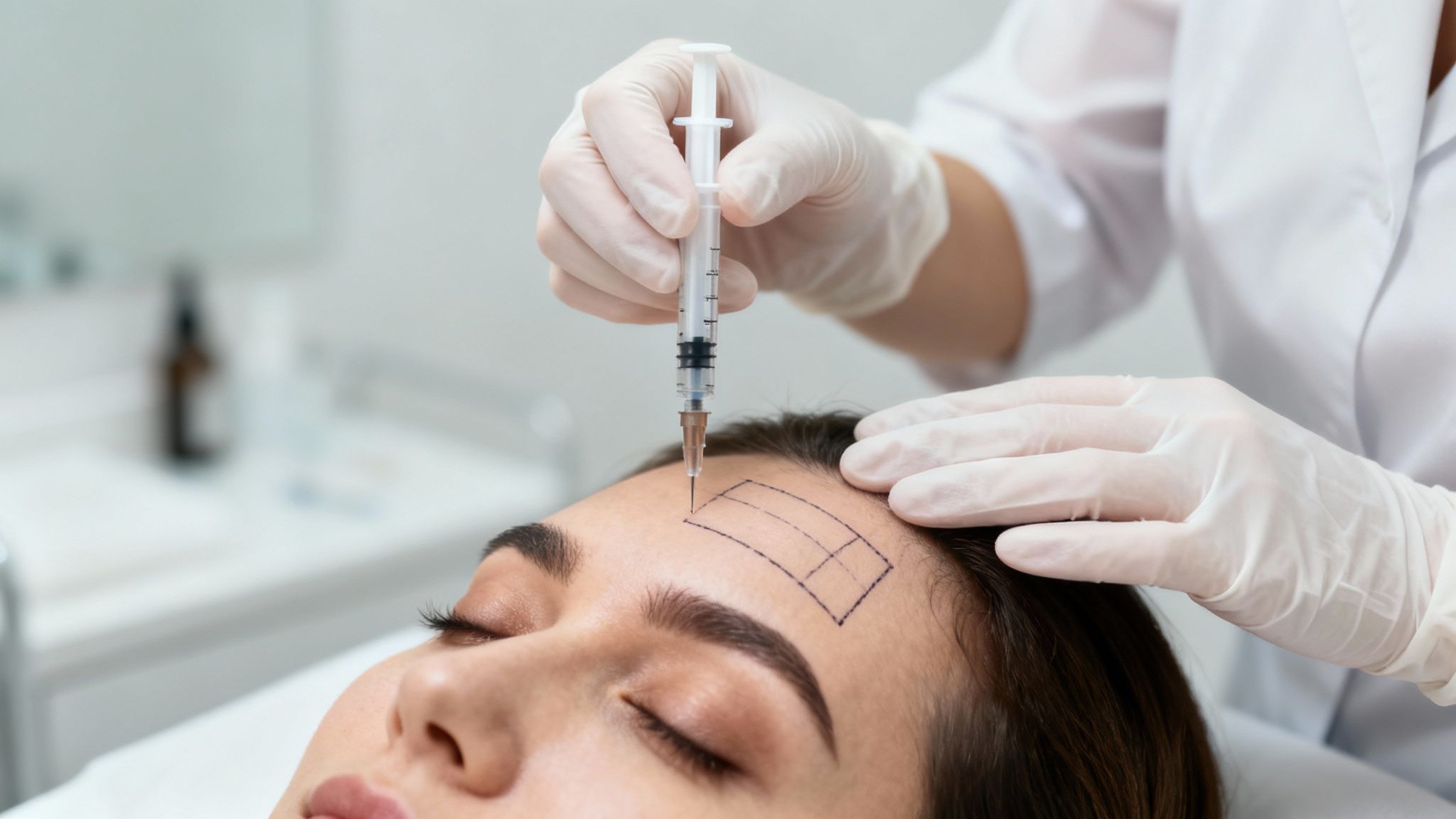 A medical professional carefully preparing a Botox syringe for a procedure.