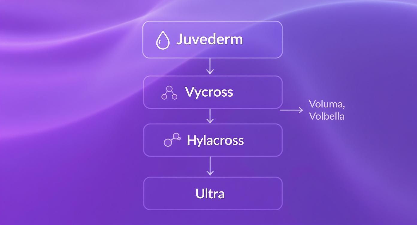 Infographic about juvederm fillers types