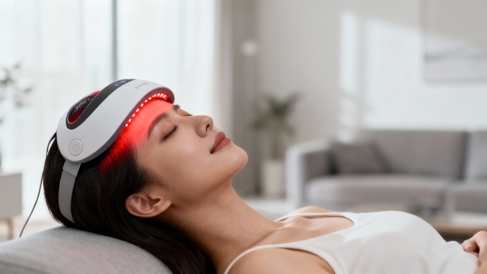 Woman practicing yoga for stress relief, contributing to healthier hair.