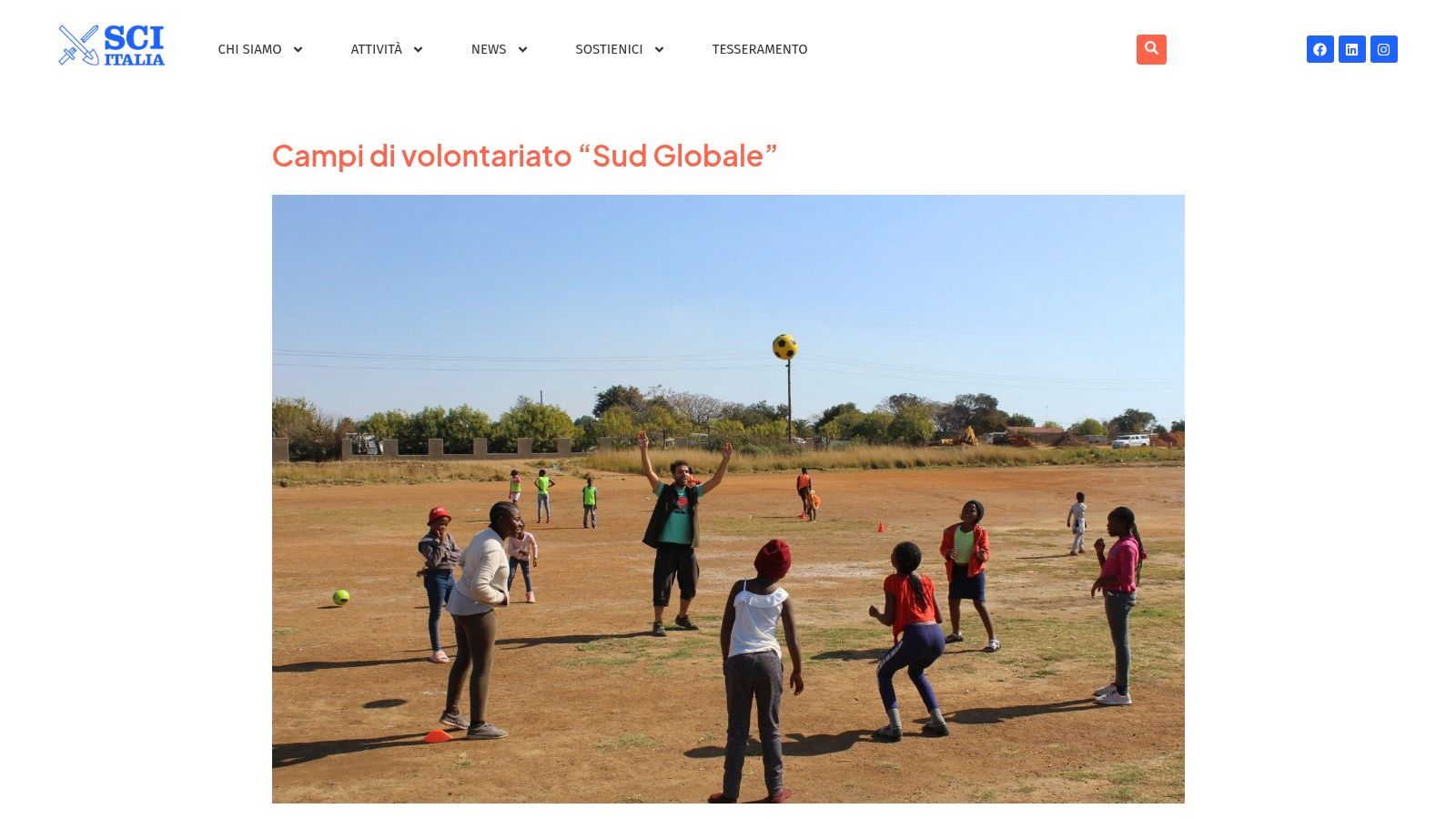 Volontariato in Africa con SCI Italia