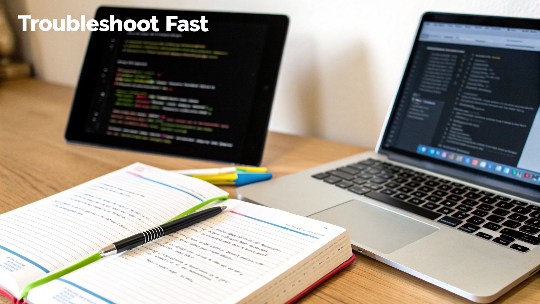 A person at a desk thoughtfully looking at a computer screen displaying an animation timeline, with error messages visible.