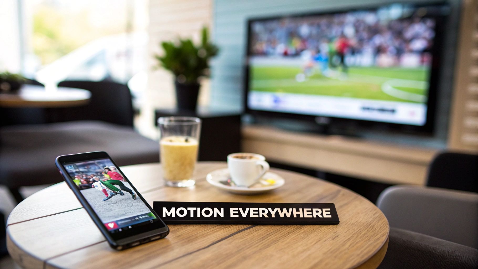 A collage of different screens (TV, laptop, smartphone) showing examples of motion graphics like title sequences, ads, and app animations.