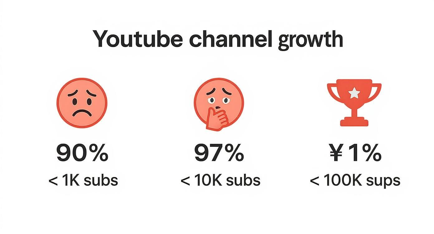 Infographic about how to grow youtube subscribers
