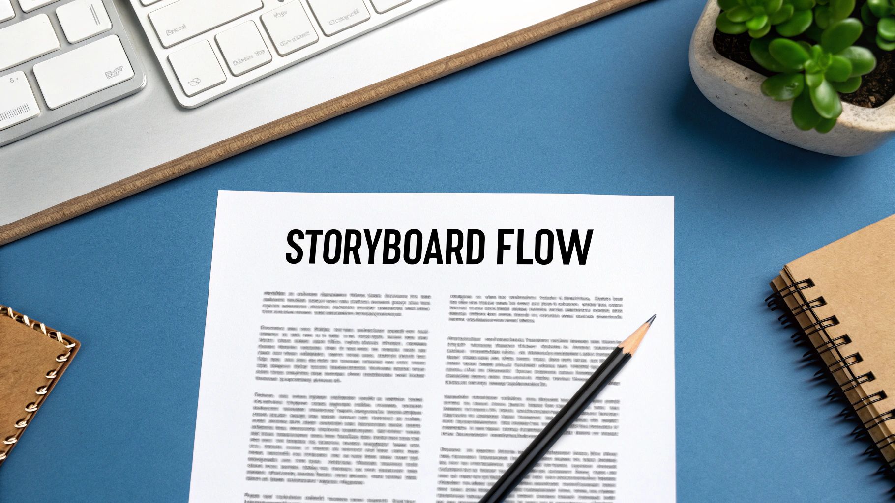 A storyboard sketch showing different frames of a video intro