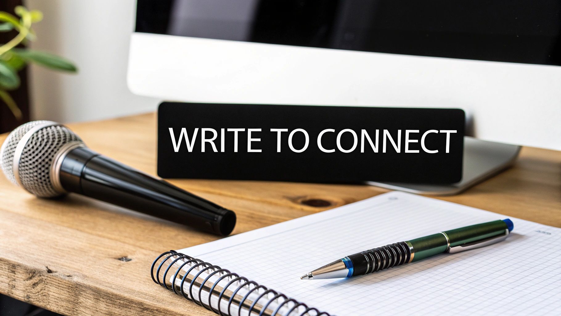 A person writing in a notebook, symbolizing the script creation process.