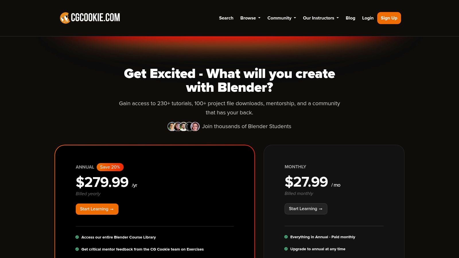 CG Cookie (Blender‑focused training)
