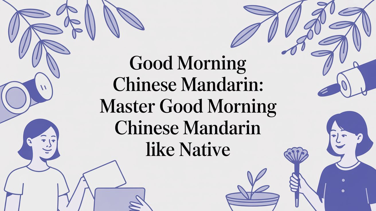 Good Morning Chinese Mandarin: Master Good Morning in Mandarin Like a Native