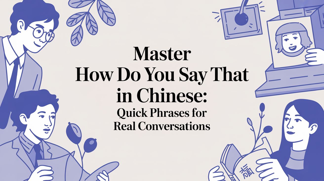 Master how do you say that in chinese: Quick Phrases for Real Conversations