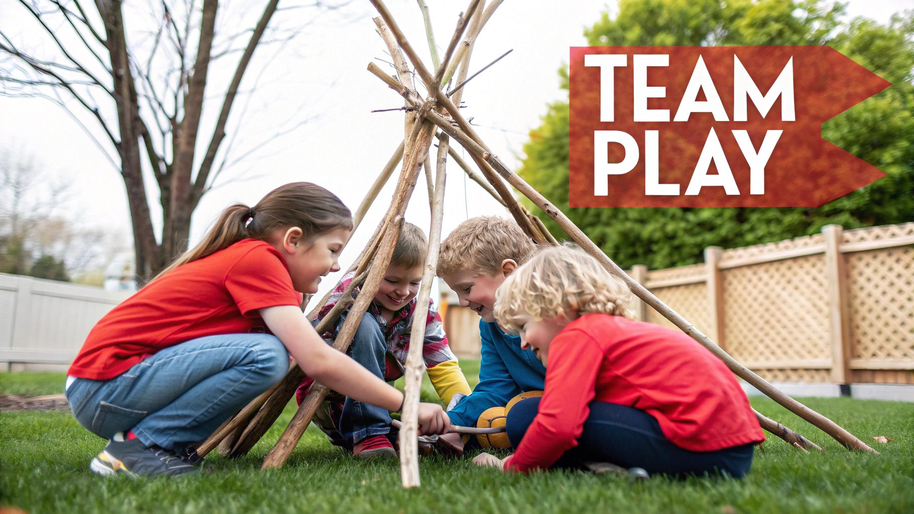 Children playing together in a sunny outdoor setting