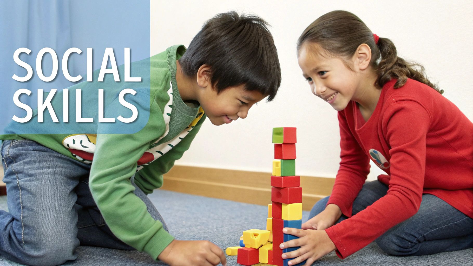 Child playing with LEGOs, showcasing cognitive development through play.