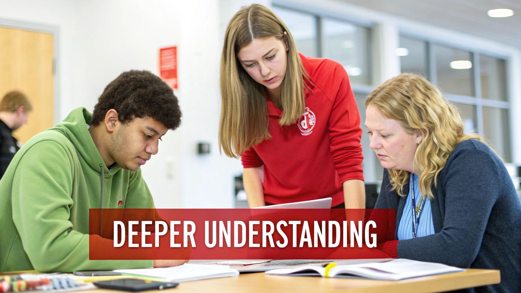A group of diverse children collaborating happily on a project, showcasing social skills and engagement.