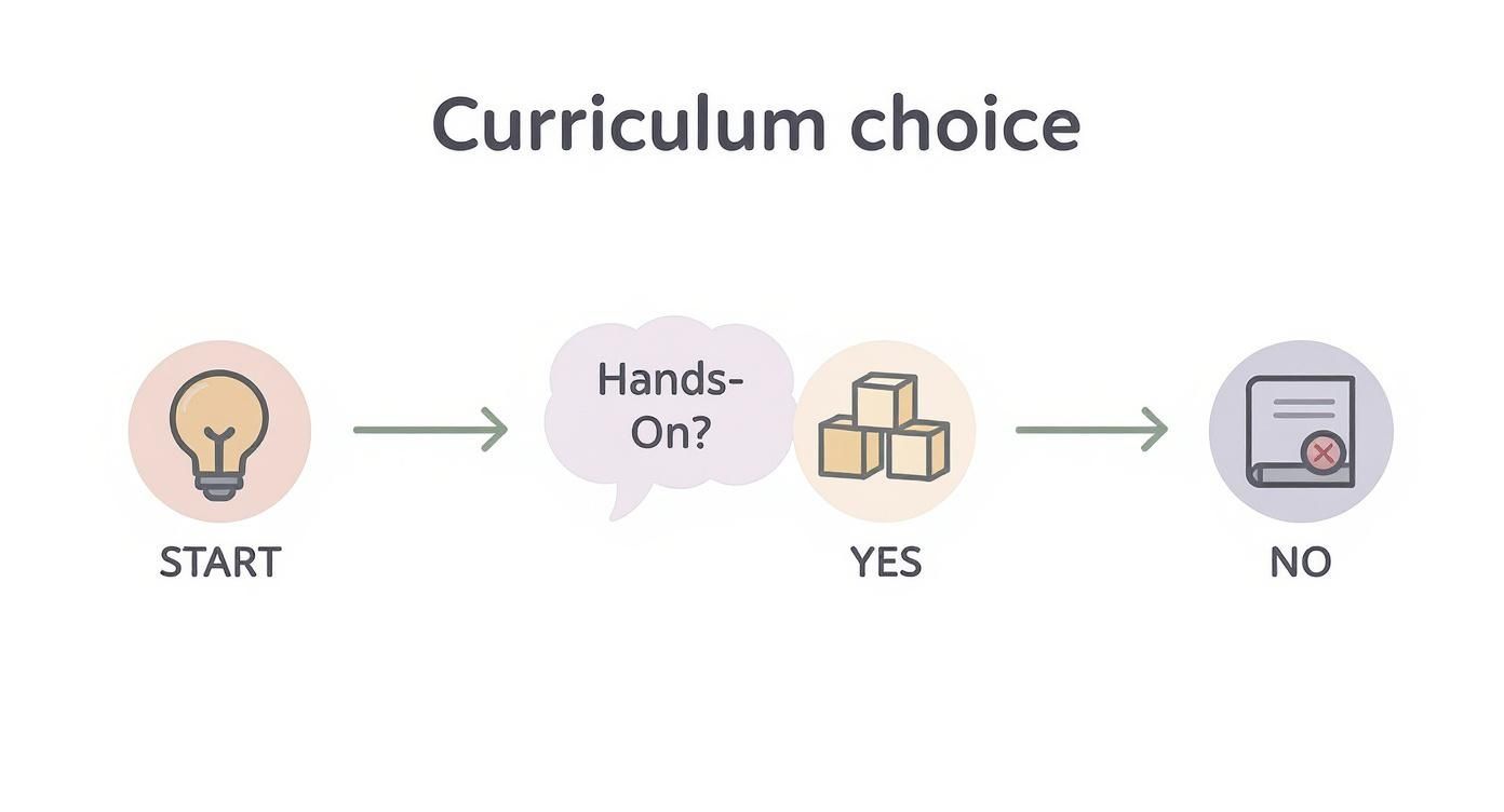 Infographic about homeschool curriculum for kindergarten