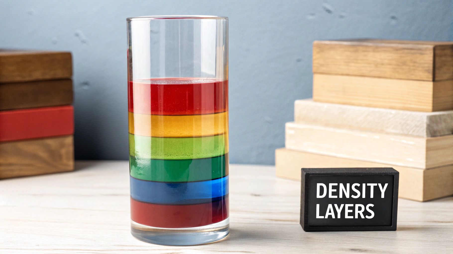 Density Tower Liquid Layers