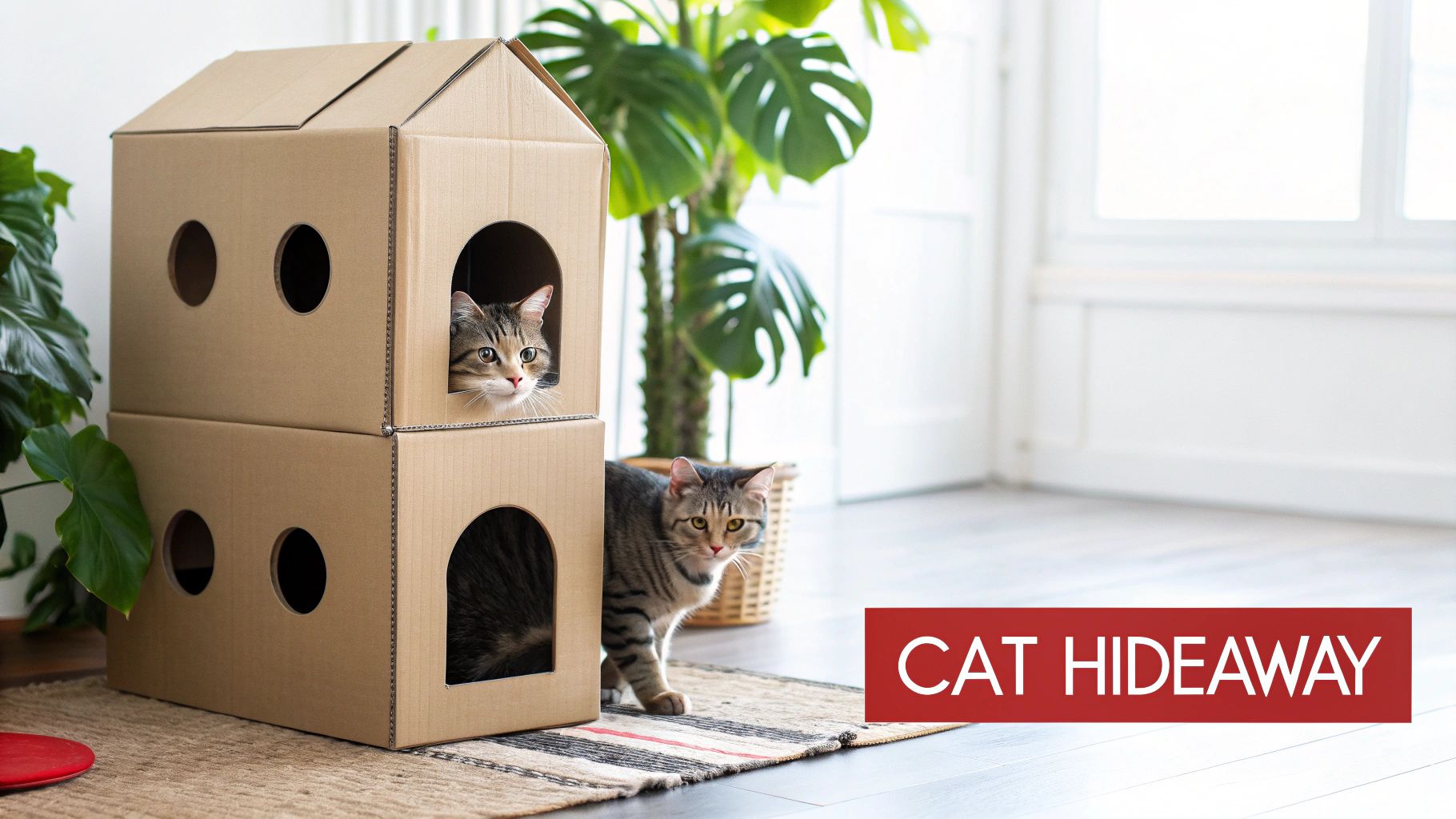 Cardboard Cat House / Pet Hideaway