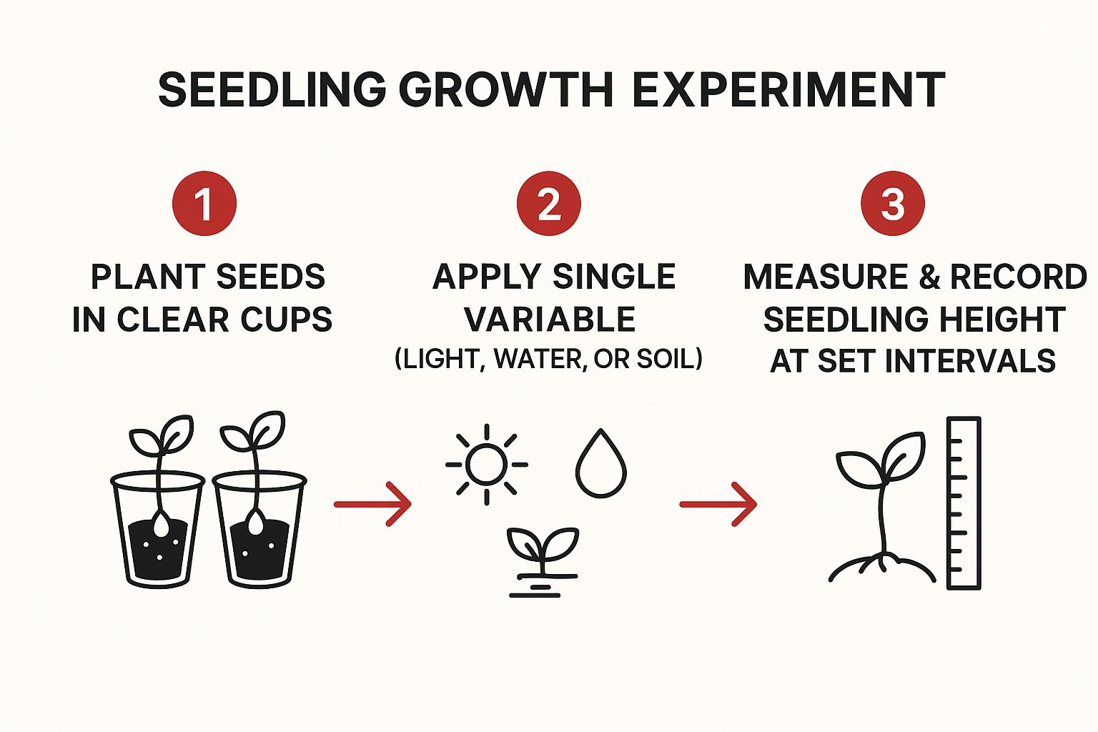 Infographic showing key data about Plant Growth and What Plants Need