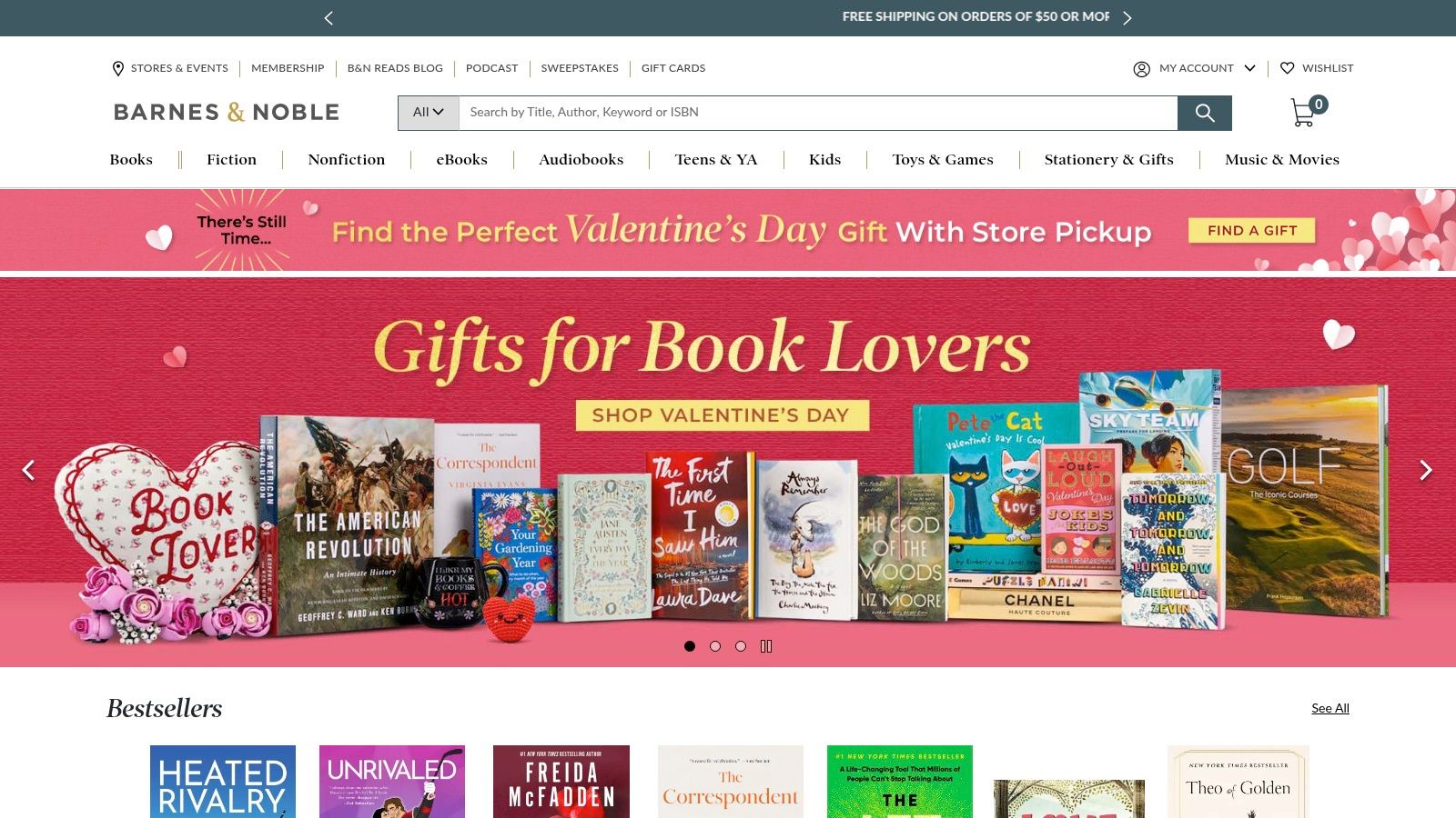 Barnes & Noble website showing the games section, including specific filters for ages 9–12.