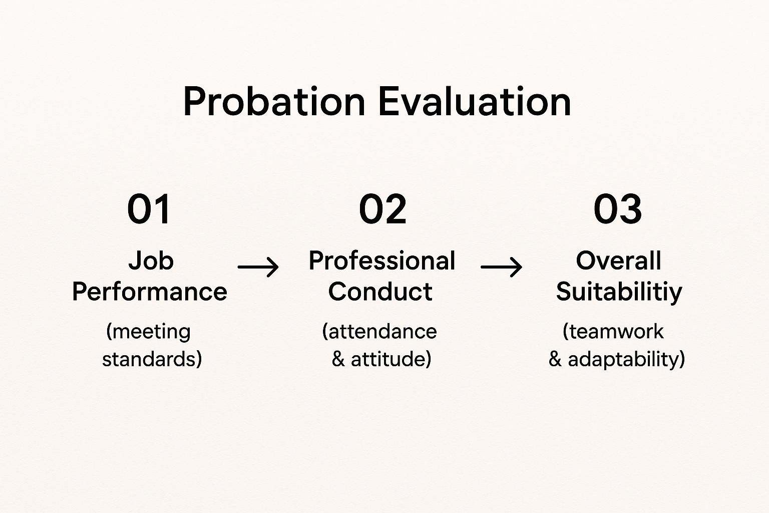 Infographic about federal employee probationary period