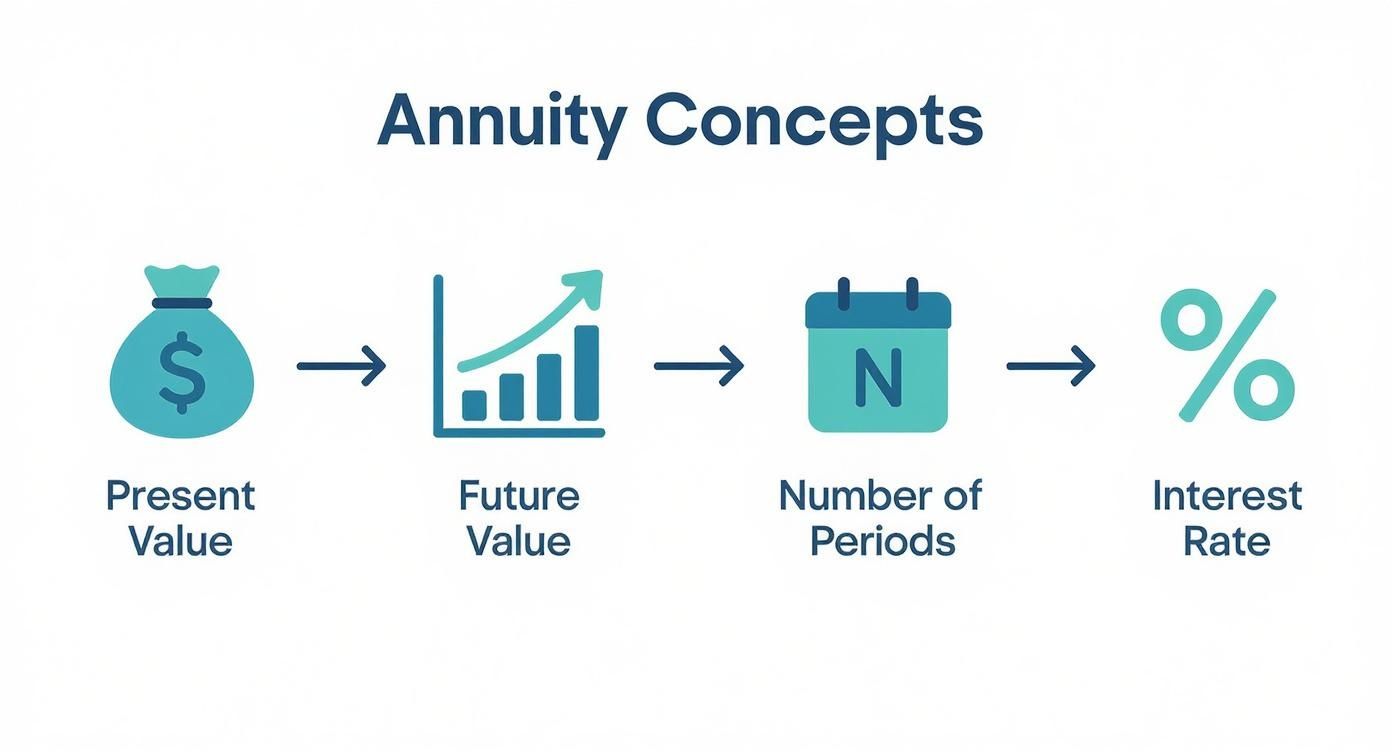 Infographic about how to calculate annuity Infographic about how to calculate annuity