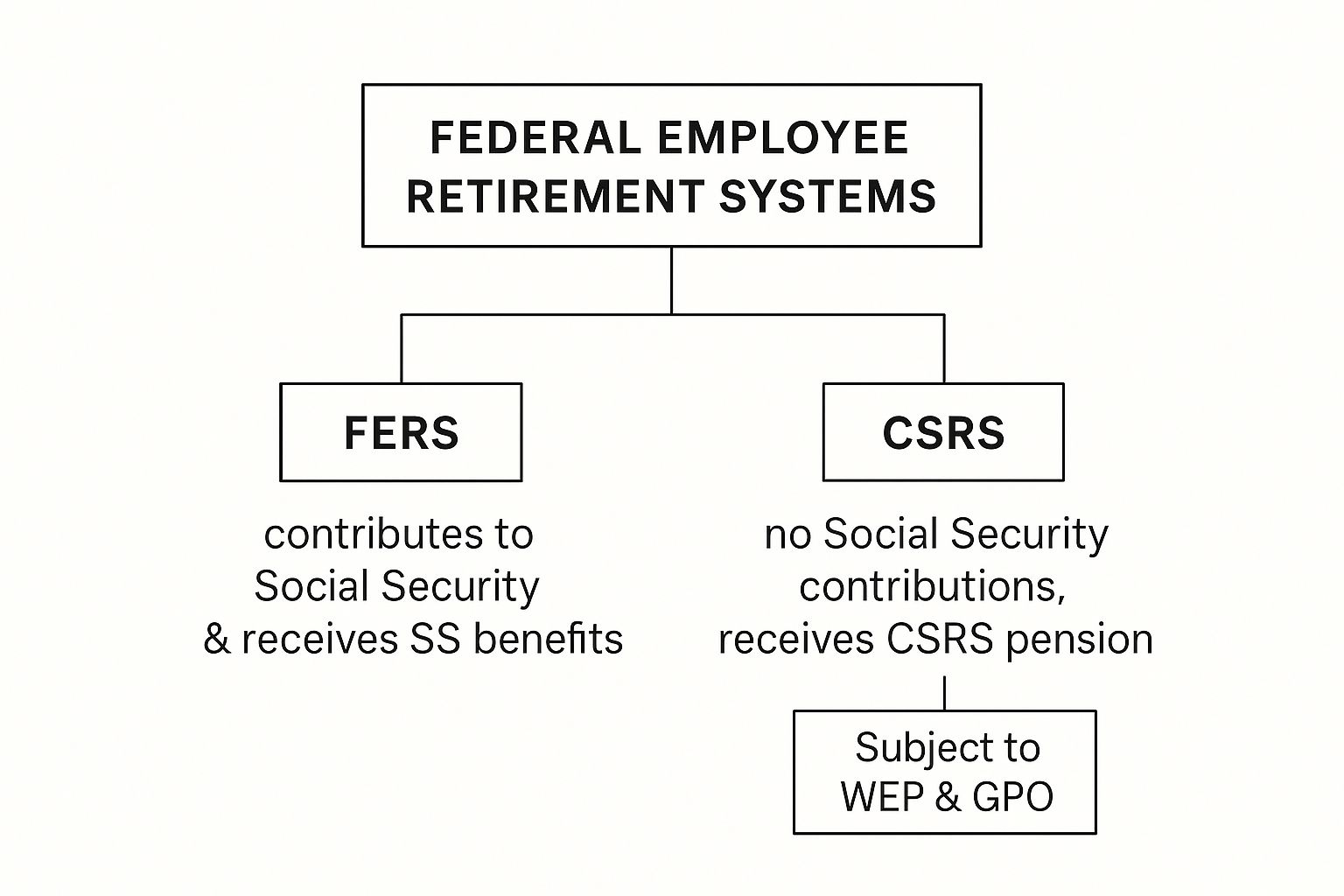 Infographic about social security federal employees