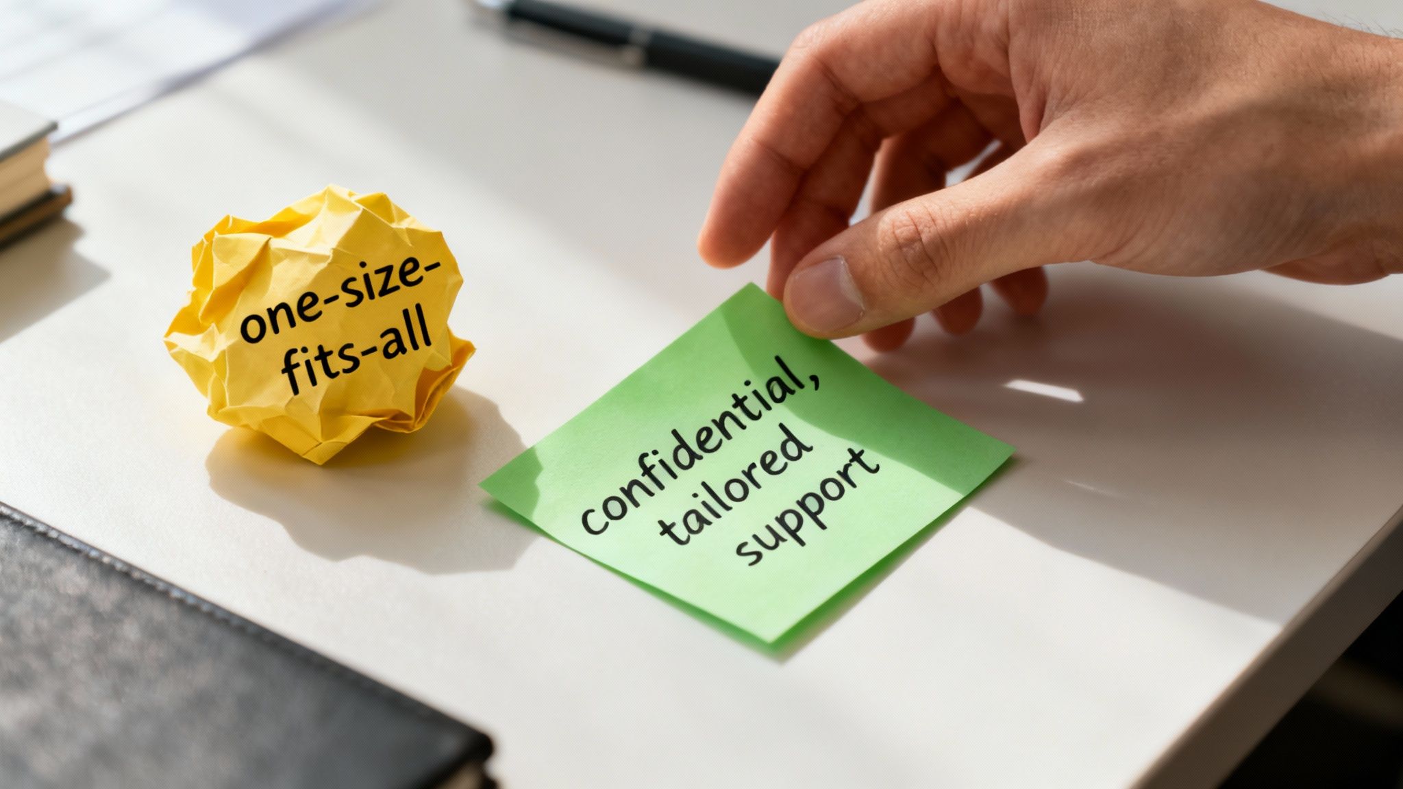 An image of a path with several warning signs, symbolizing the pitfalls to avoid when creating a financial wellness program.