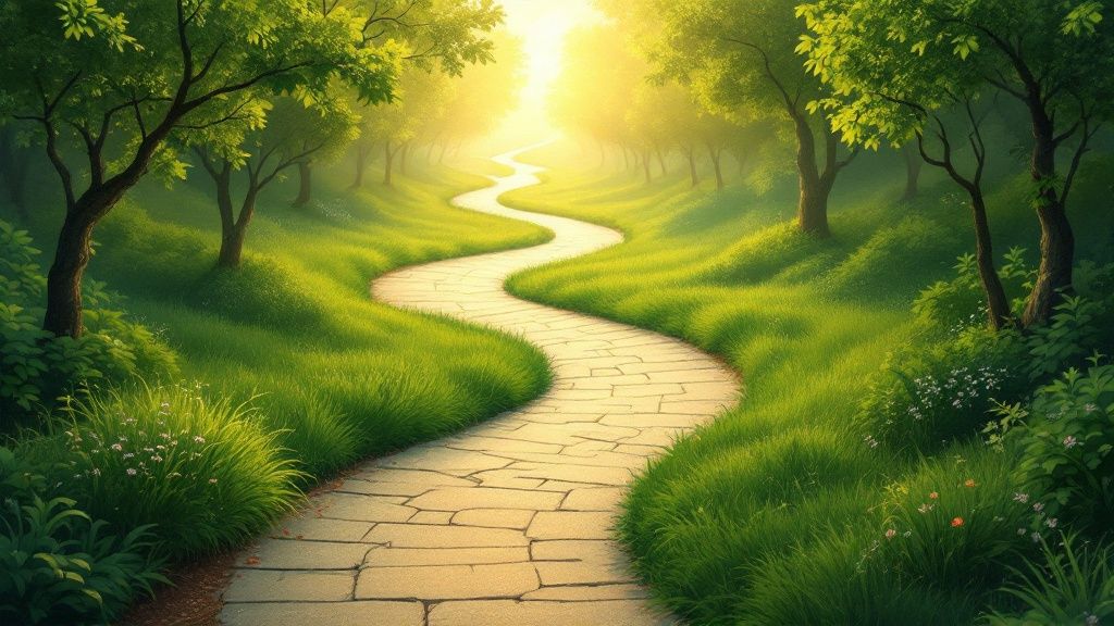 A person successfully navigating a maze, representing finding a path to avoid TSP penalties.